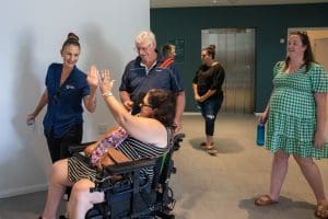 People attending a Corporate event for the opening of a new disabilty care facility in Mackay